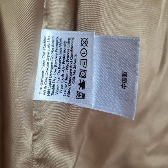 Eddie Bauer Seattle Suede Leather Jacket Small Coat Tan - Picture 10 of 15